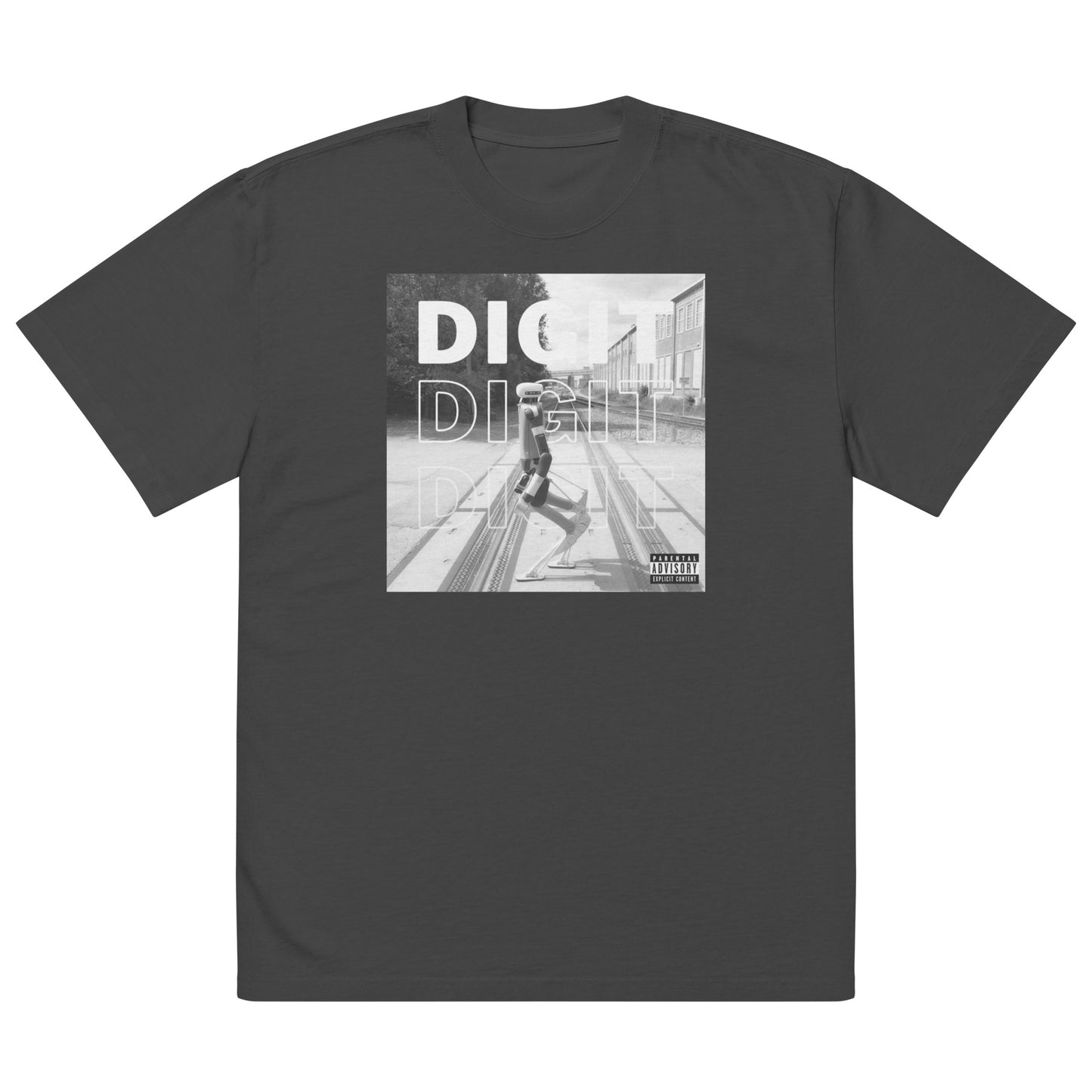 Digit Album Cover - Oversized Faded T-shirt