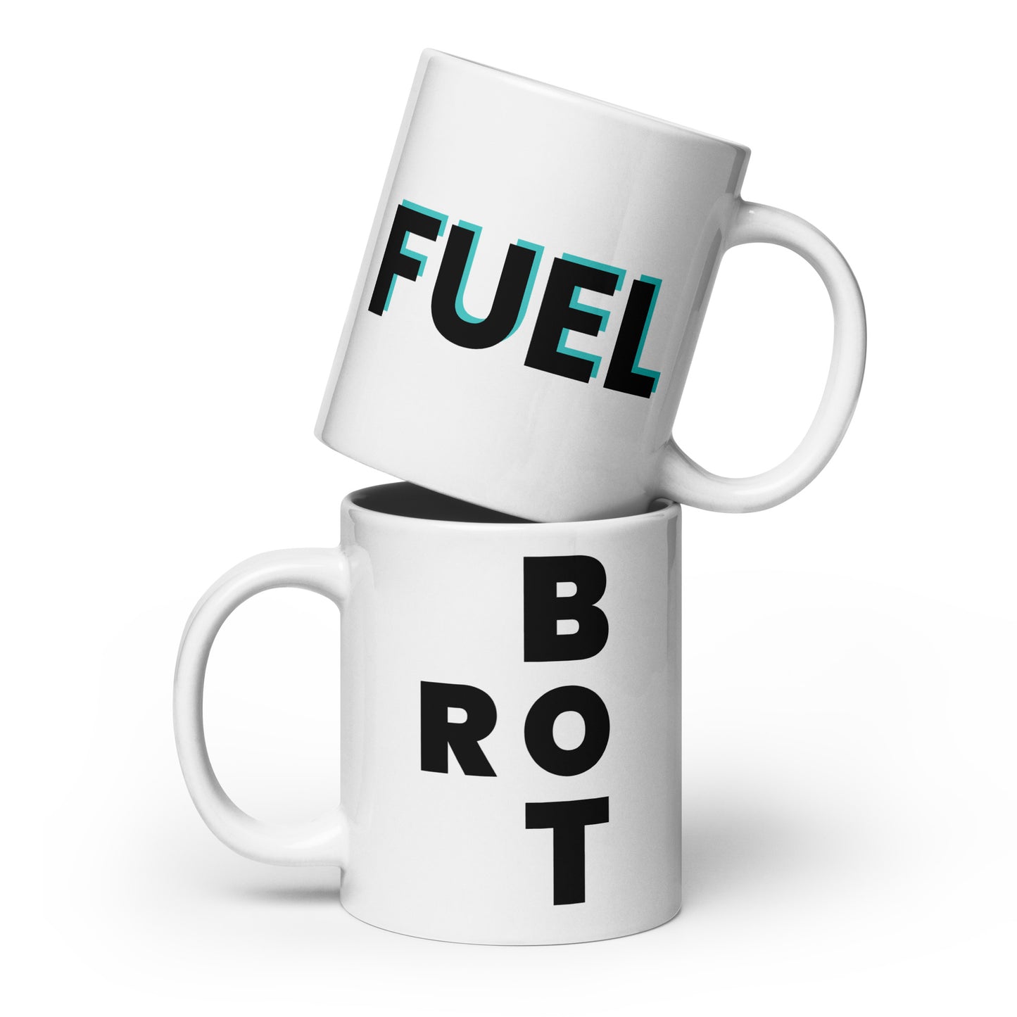 Robot Fuel - White Glossy Mug